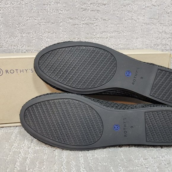 Rothy’s The Flat Womens Size US 9 Black Round Toe Classic Slip On Ballet Flat - Picture 10 of 11